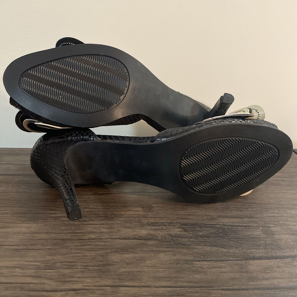 NEW Bijou By AJ Valenci Butterfly Heels Peep Toe Pumps Size 10M Party Club Y2K - Picture 7 of 11